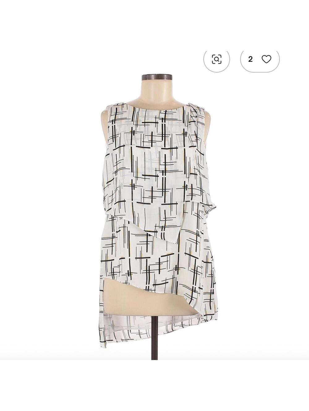 White House Black Market Sleeveless Blouse Size M